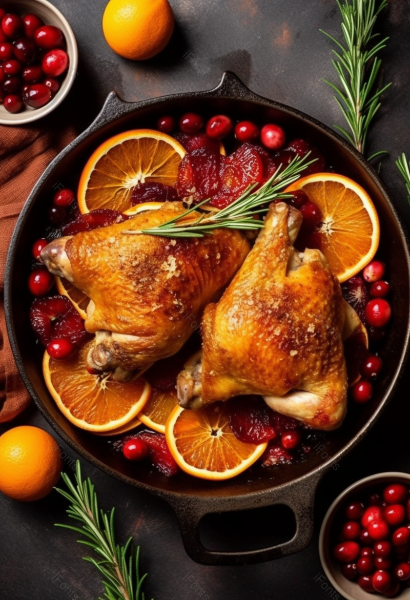 有家的味道橙子和蔓越莓烤鸡,高清,摄影图,摄影图片,图片大全,摄影图免费下载